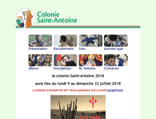 Tablet Screenshot of coloniesaintantoine.com